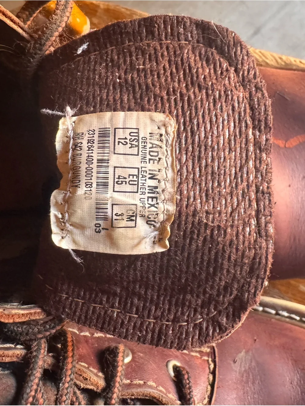 Men's Brown Leather Work Boots. Red Hawk
